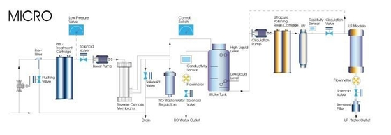 Macchine per il sistema di acqua ultrapurificata 10L/H 20L/H 40L/H 60L/H
